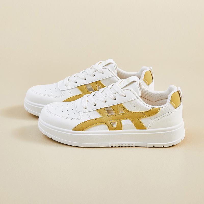 Summer White Shoes New Style of Female Students Hollow Breathable Thick Sole Height-enhancing Casual Shoes