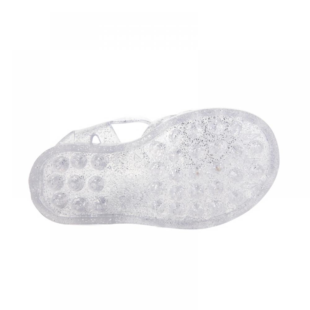 Meduse Sun 201 Argent Paillete Agent Paette Paillettes Argent Enfants Enfants Sandales Chaussures Jelly