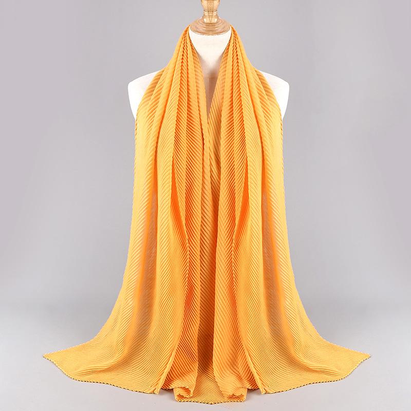 Women Plain Cotton Scarf Head Hijab Wrap Solid Full Cover-up Shawls Foulard Femme Headband Crinkle Muslim Hijabs Store 2024 NEW