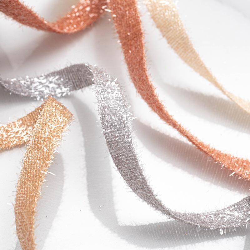 Handmade Romantic and Cozy Shiny Silk Plush Ribbon Christmas Party Decorationshair Ornamentsbow Materialgift Boxpackaging Ribboncolorful Onion Ribbon