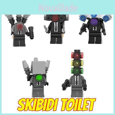 Lg1011 Toilet Man Vs Surveillance Man Series Mic Man Signal Light Man Assembly Building Block Toy Bag