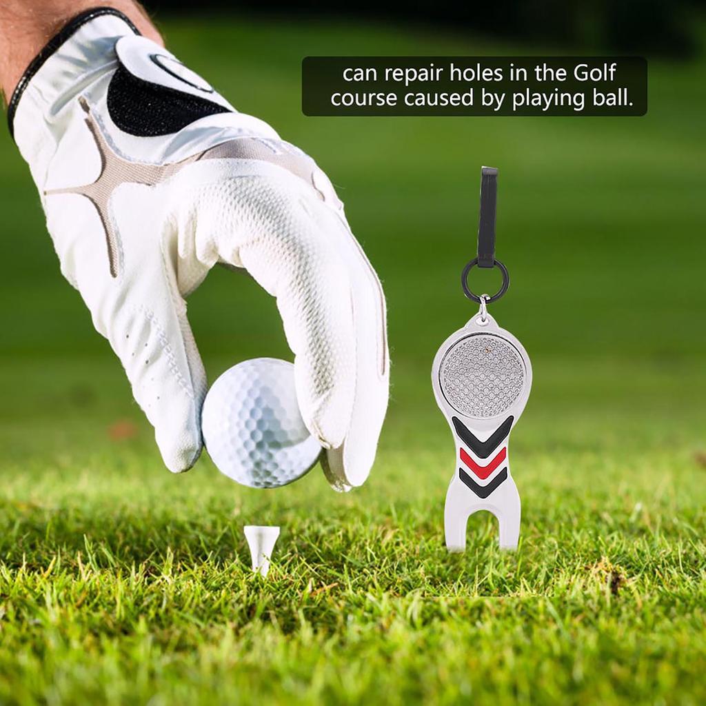 Durable Metal Golf Divot Repair Tool with Detachable Ball Marker Golfer Accessory