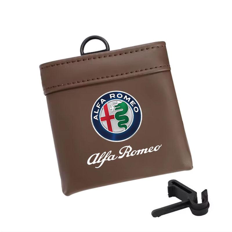

Leather Car Storage Bag Air Outlet Organizer For Alfa Romeo STELVIO Giulia 159 Giulietta 147 Mito 156 MTO Sportiva Accessories