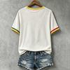Women's V-Neck Printed Short Sleeve T-Shirt for Casual Daily Wear