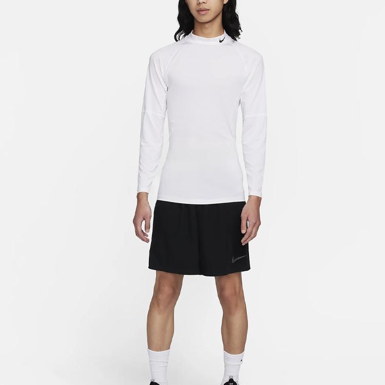 Nike Pro Dri-FIT Fitness Mock-Neck Long-Sleeve T-Shirt White FB7909-100