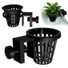Freshwater Tank Planter Aquarium Plant Holder, Top Hanging Fish Aquatic Holder Basket with Screw Clamp for Anubias, Plants Hydroponic Net Cup