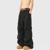 Men's Mylar Brown Cargo Pants: American Retro Multi-Pocket, Autumn/Winter CleanFit Micro-Flare Jeans