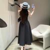 Early Spring U-neck Slim-fit Waistband Vest Dress - Simple Classic Casual Style