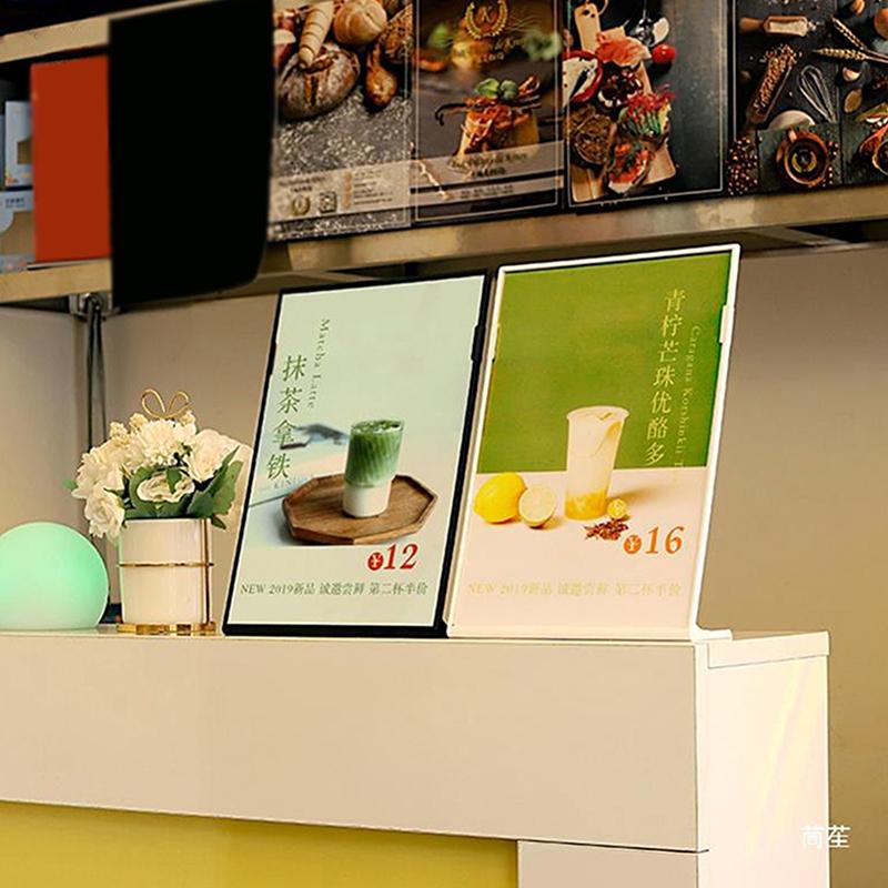 Acrylic Table Card Display Board A4 A5 A6 L-Shaped Table Sign Price Card Billboard Stand Picture Poster Art Display Frame Empty
