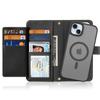 For iPhone 15 Case DUX DUCIS Lawa Series Detachable Magnetic Cowhide Leather Cover Zipper Wallet