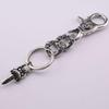 Retro Floral Sword Keychain with Lobster Clasp