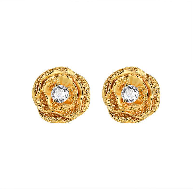 Matte Gold & Silver Hong Kong Style Designer Earrings for Women - European, American, & Korean Minimalist Collection