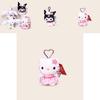 Cinnamoroll Kuromi Character Plush Keychain With Heartshaped Cherry Blossom Hello Kitty For School Bag Gift