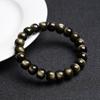 Natural Gold Obsidian Bracelet Women MenGood Luck Bead Men Crystal Meditation