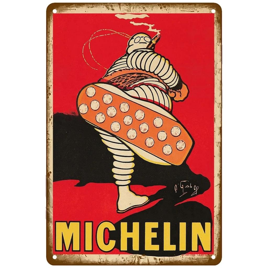 Tire Garage Shop Plaque Metal Tin Signs Wall Decoration Vintage Art Posters Iron Painting for Man Cave Home Cafe Garden Club Bar