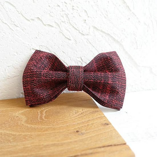 MUTTCO UBT-006 Double Layer Dog Collar Bow Tie L