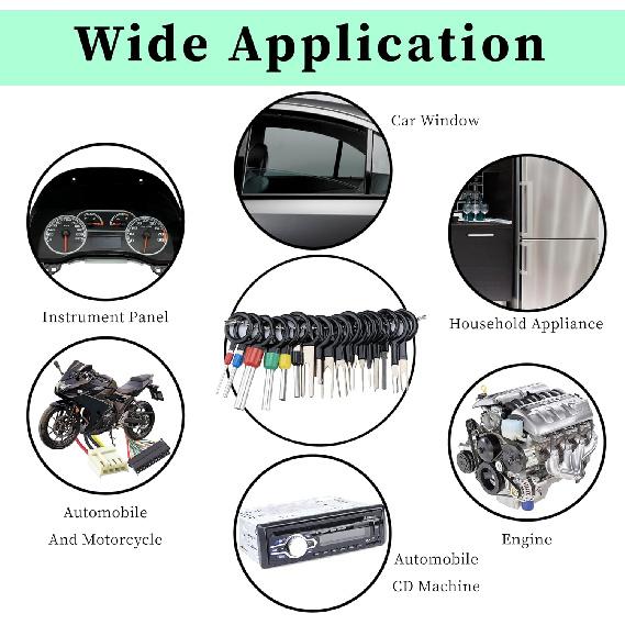 41 PCS Terminal Removal Tool Kit, Depinning Tool Pin Removal Tool, Pin Extractor Removal Tool Kit, Electrical Tools Wire Connector Pin Release