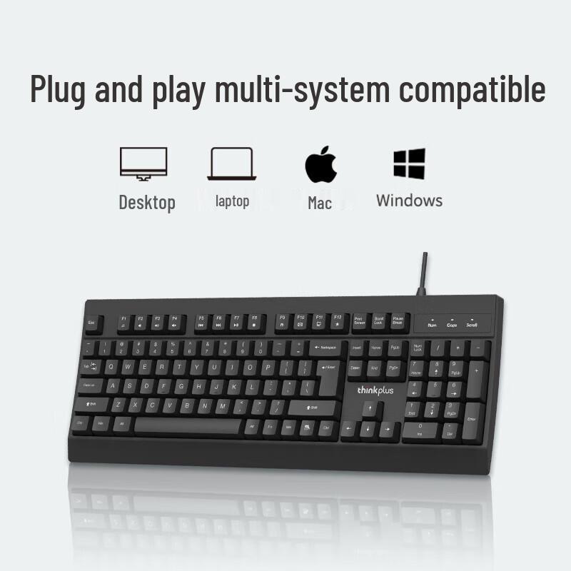 Lenovo ThinkPlus K100 Wired USB Keyboard