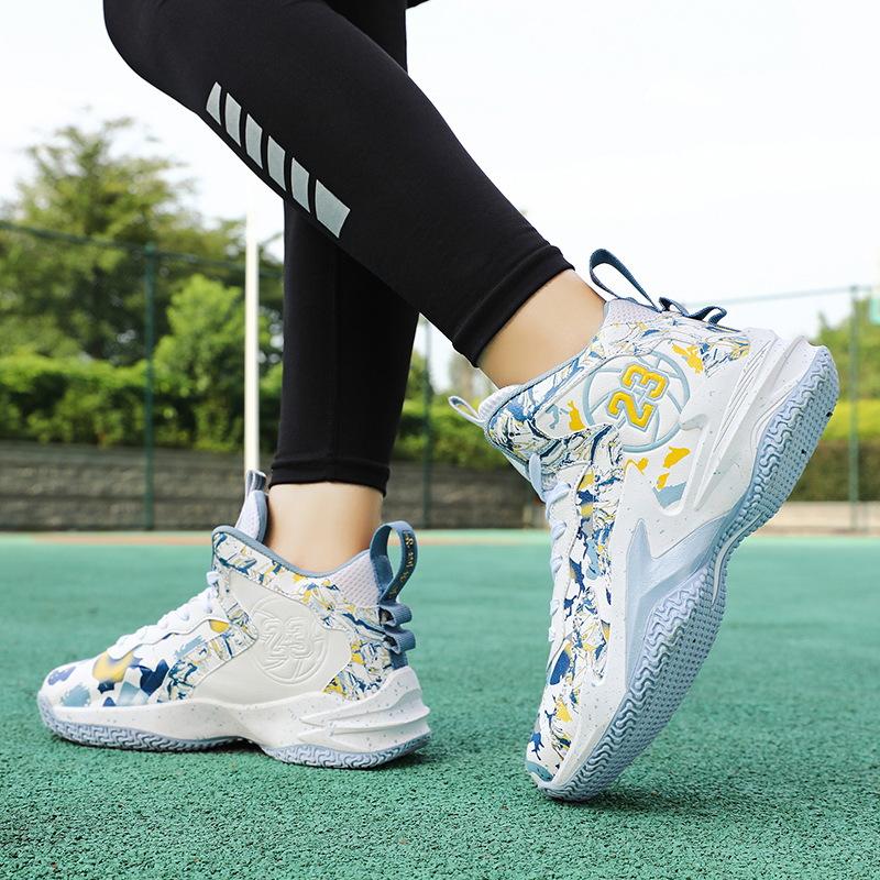 

Популярные баскетбольные кроссовки Весна и Осень Молодежные Студенческие Кроссовки Амортизация Профессиональные Мужские Игровые Кроссовки 45 небесно-голубой