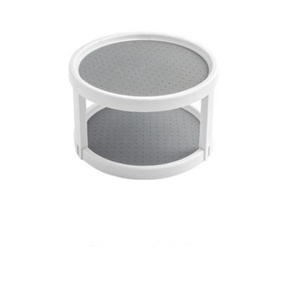 Rotating Spice Storage Rack Tray Double Layers Turntable Jar Holder Organizer Shelf Home Kitchen
