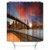 New York City Skyline Building Night View Shower Curtain Modern Bathroom Curtain Polyester Fabric Bath Curtain With Hooks