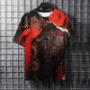 Men Fashion Samurai Tattoo Graphic T Shirts Summer Trend Casual Harajuku Streetwear 3D Printed Hip Hop O-neck Top Tees
