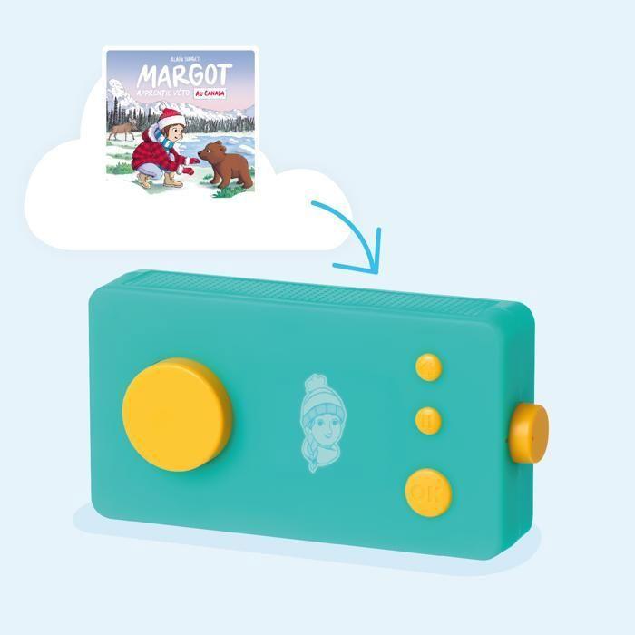 Console educative - lunii - coffret margot apprentie véto au canada - livre audio interactif dès 7 ans