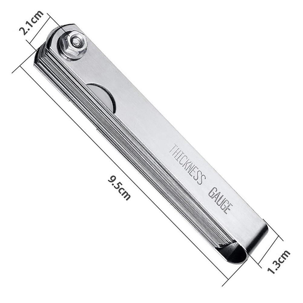 Feeler Gauge 32-Blades Imperial Metric Guitar String Height Tool Measuring Luthier Tool