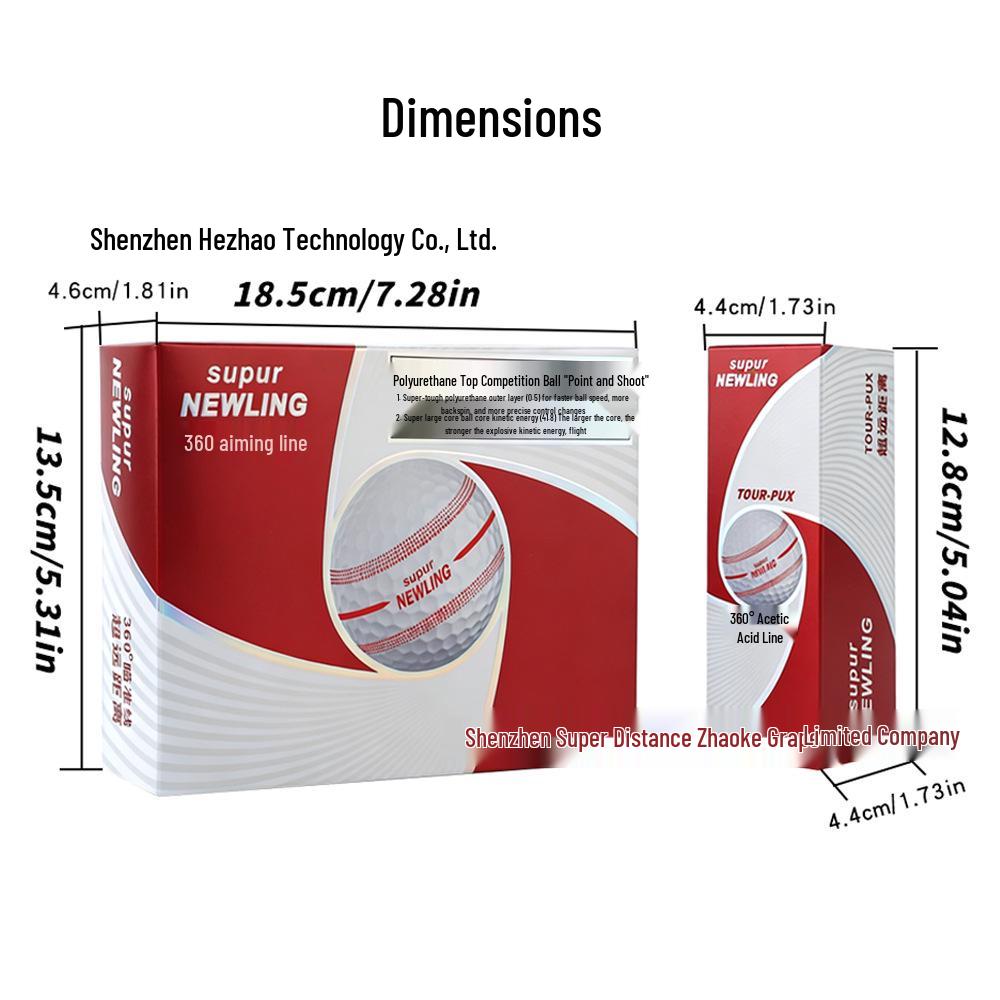4-Layer Golf Ball Set with 360° Alignment for On-Course Play, Polyurethane, Special Gift Box