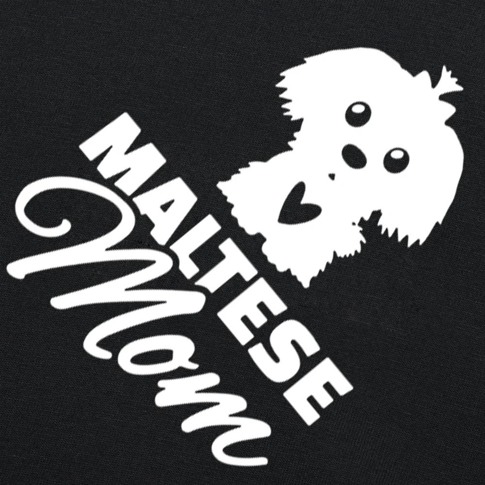 Maltese Mom Short Sleeve Vintage T-Shirt Women Funny Harajuku Cotton Graphic T Shirts Dog Gift Top Tee  Clothes