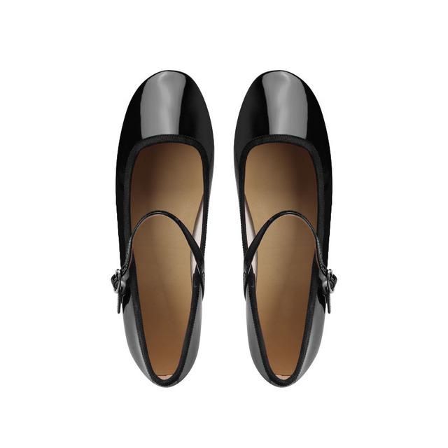 Cute Mary Janes Shoes For Women Loafers Women  Ankle Strap Black Patent Leather Flat Shoes Cute Lolita Girls Harajuku Shoes