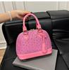 Women's Vintage 2025 Ostrich Pattern Large Capacity Handbag - Single Shoulder/Crossbody