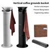Large Capacity Coffee Knock Bucket With Towels Espresso Coffee Grounds Container Floor Collector Standing Tall Knock Trash Can