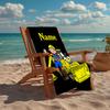 Personalisierbares, ultraweiches Strandtuch mit Bob der Baumeister-Thema, Ideal für Pool - Camping, Tauchen - Perfekter Reisebegleiter, Lebendiges Strandtuch.