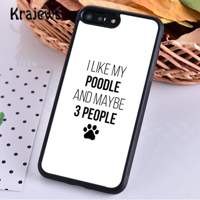 Krajews Life Is Better With A Poodle Silhouette Phone Case Cover For iPhone 17 Air 16 15 14 Plus 11 12 13 Pro Max