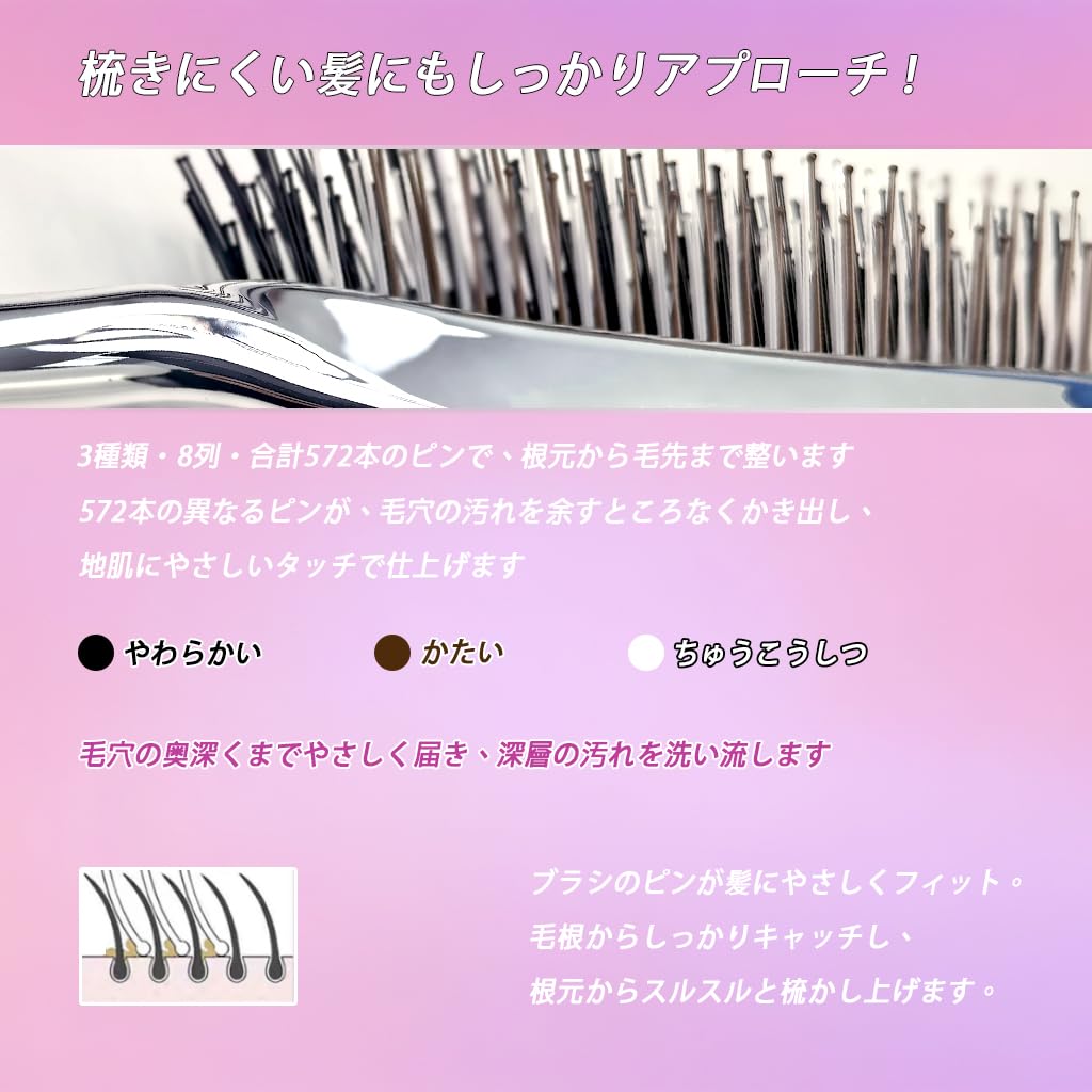 Scalp Care Comb Hair Brush Shampoo Comb Wet Dry Use Hair Care Soft Scalp Massage Promotes Blood Circulation Prevents Hair Loss Slimming Effect Unisex