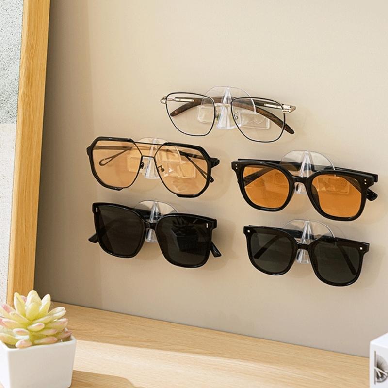 5 Pieces Unique Sturdy Plastic Wall Mounted Glasses Holder for Fashionable and Retail Store Owners for Stylish Displays
