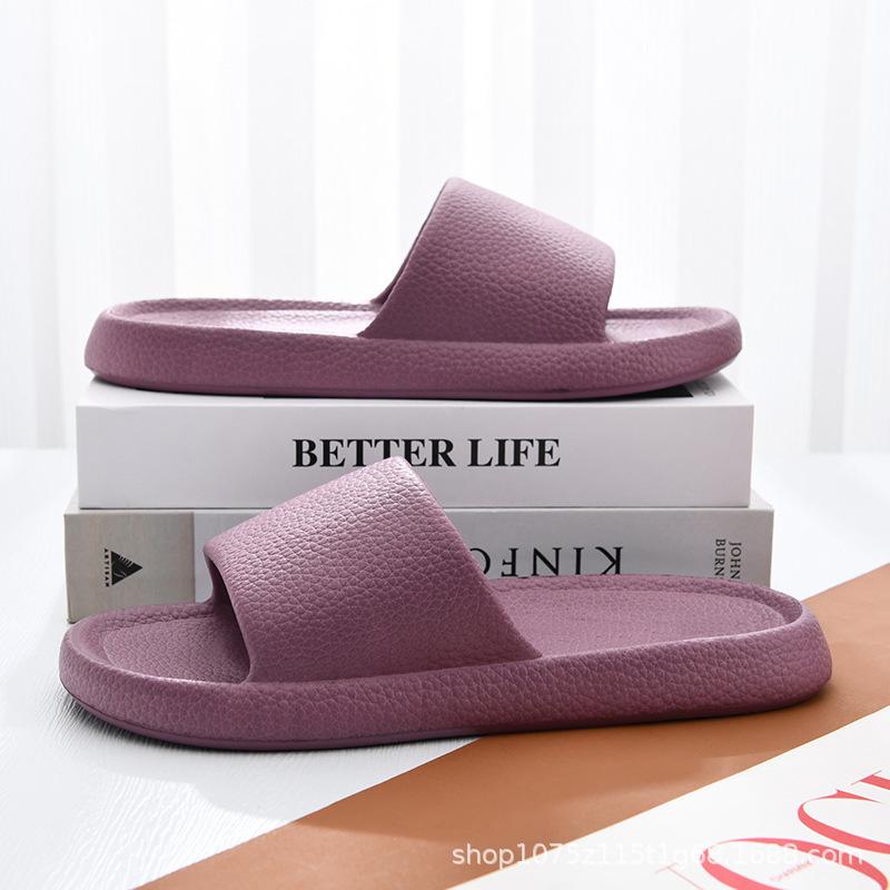 

Summer new women s one-word indoor non-slip bathroom slippers solid color two wear casual soft-soled slippers for 36-37 фіолетовий
