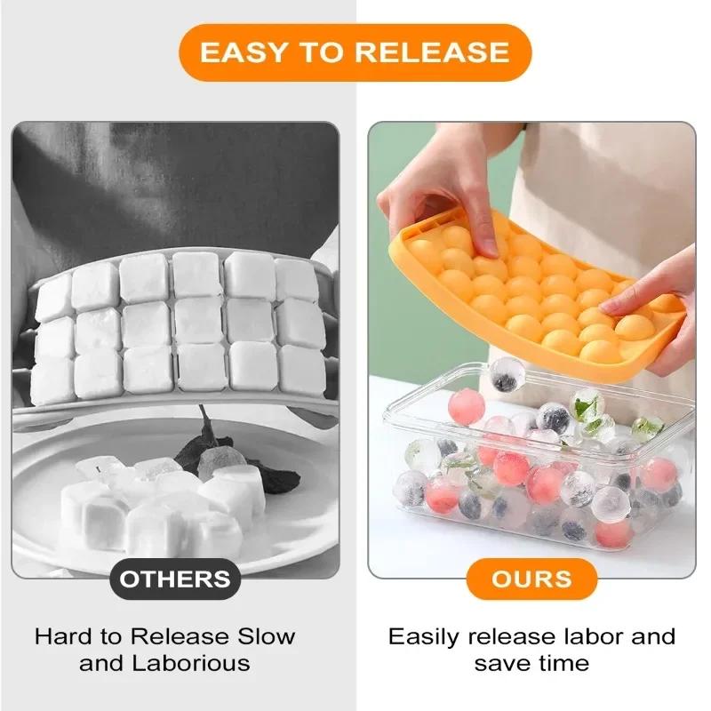 22 Ice Ball Mini Round Ice Cube Tray Silicone Ice Cube Tray with Lid and Ice TrayIce Maker for Whiskey Cocktails and Homemade