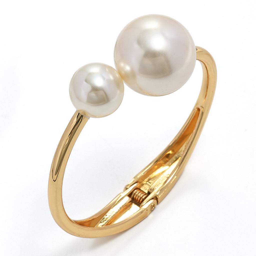 Jewelry popular pearl bracelet women's European and American personality opening simple gold-plated hot-selling jewelry