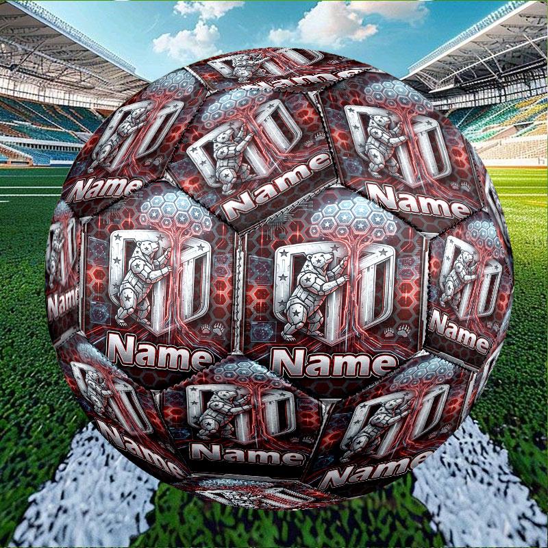 Custom Name Personalized Atletico Madrid Print Size 5 Soccer Ball Training & Match Football, for Team, Kicking, Gift for Football Enthusiasts