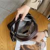 Cowhide Women's Bags, One-shoulder Crossbody Women's Bags, Fashionable Large-capacity Bucket Bags, Large-capacity Soft Leather.