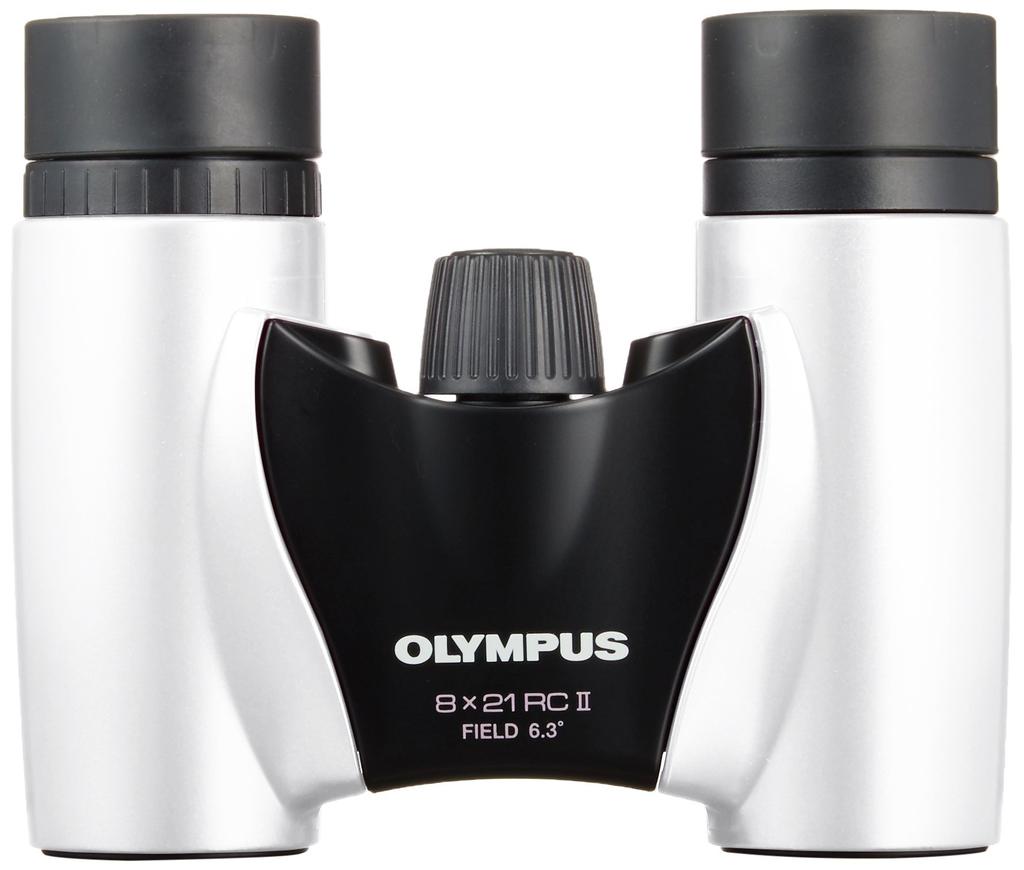 Olympus 8x21 RCII Roof Prism Pearl Compact and Lightweight Model Binoculars, White,