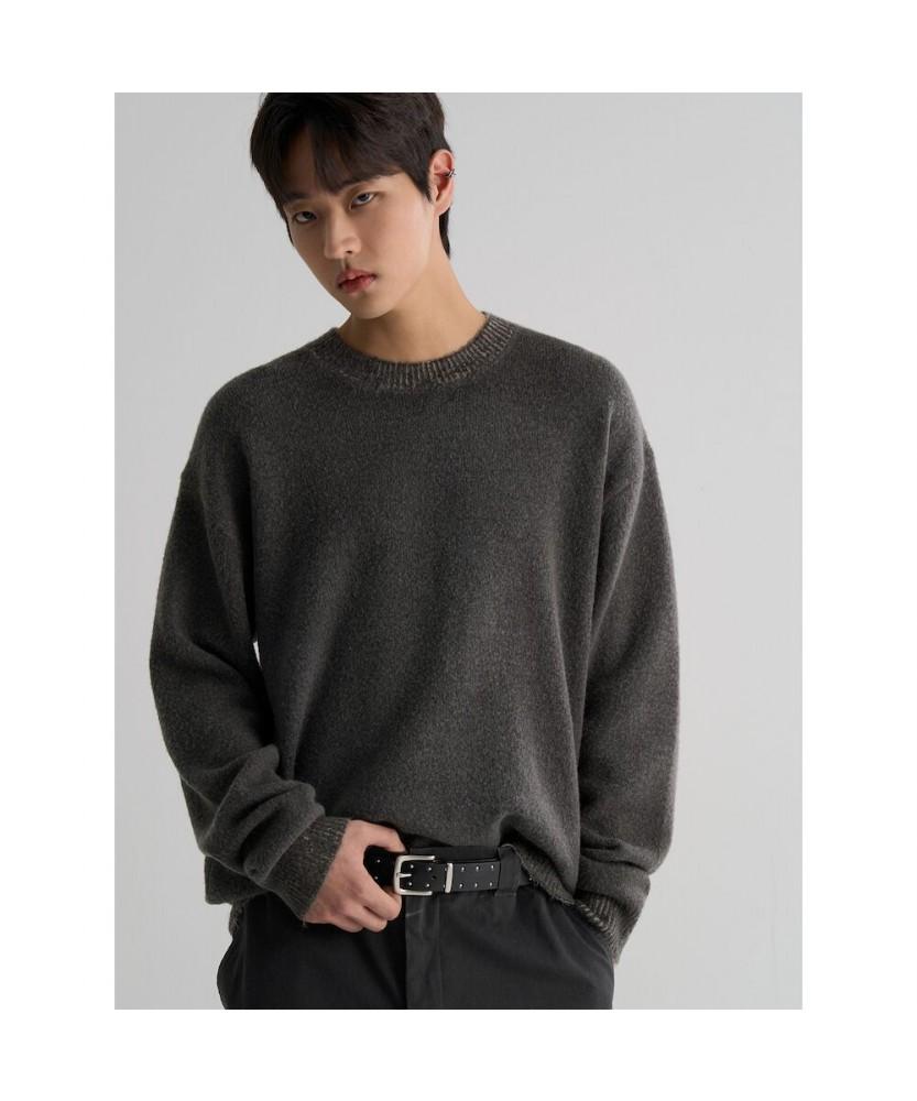 8seconds Dyed-Like Print Round Knit Ash