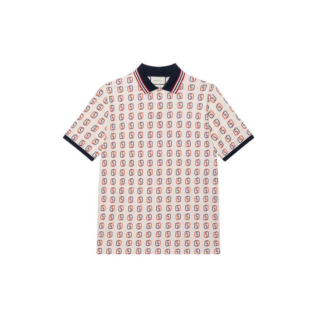 Gucci Polo Shirts Men's Red Polo Collar Moderate 575221-XJBAH-9744