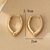 V-shaped Glossy Earrings Simple and Exquisite Stud Earrings Elegant and Sweet Trendy Earrings
