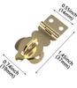 Pack Of 6 Mini Brass Padlock Hasps with Screws Gold Metal Hasp Locks Set for Jewelry Boxes & Wooden Storage Cabinets