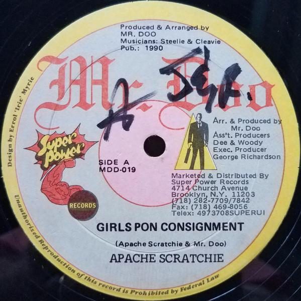 

12inch Record APACHE ACRATCHIE Girls Pon Consignment MDD19 MR. DOO 1990 US Reggae Ska Dub Used