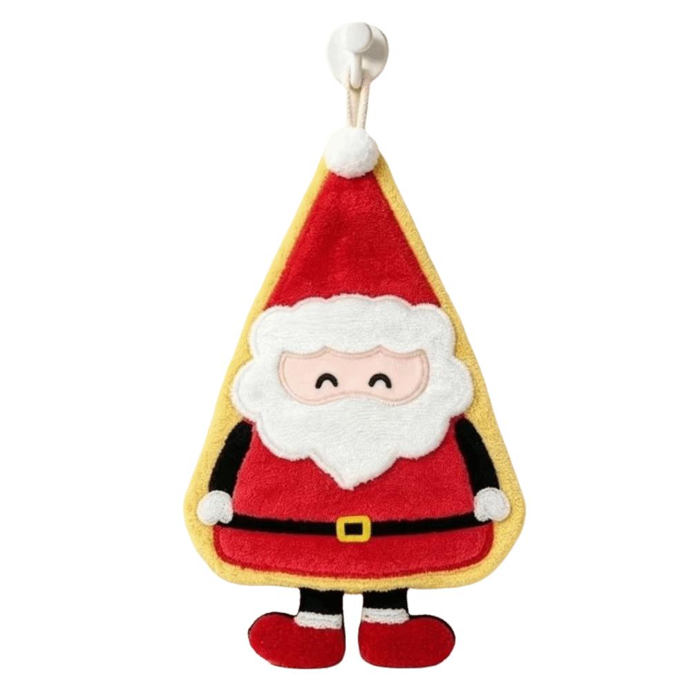 Coral Fleece Christmas Hand Towels Christmas Tree Handkerchiefs Christmas Decoration
