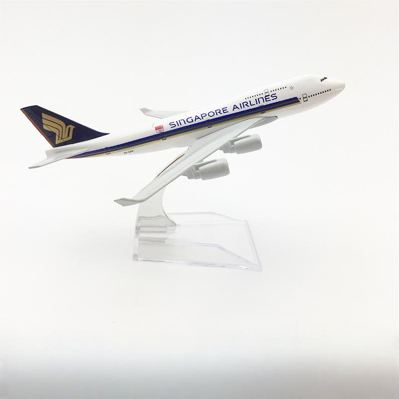 Miniature Plane Model 747 B747 Series 1/400 Scale Airlines Aircraft Model 16cm Alloy Airplane Building Kits Gift Home Office
